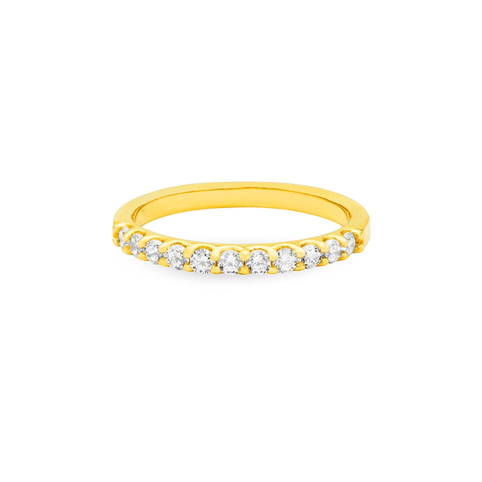 Anel Aparador Life Vivara Prata 925 Banhado Ouro 18K Pedras Zircônia Incolores
