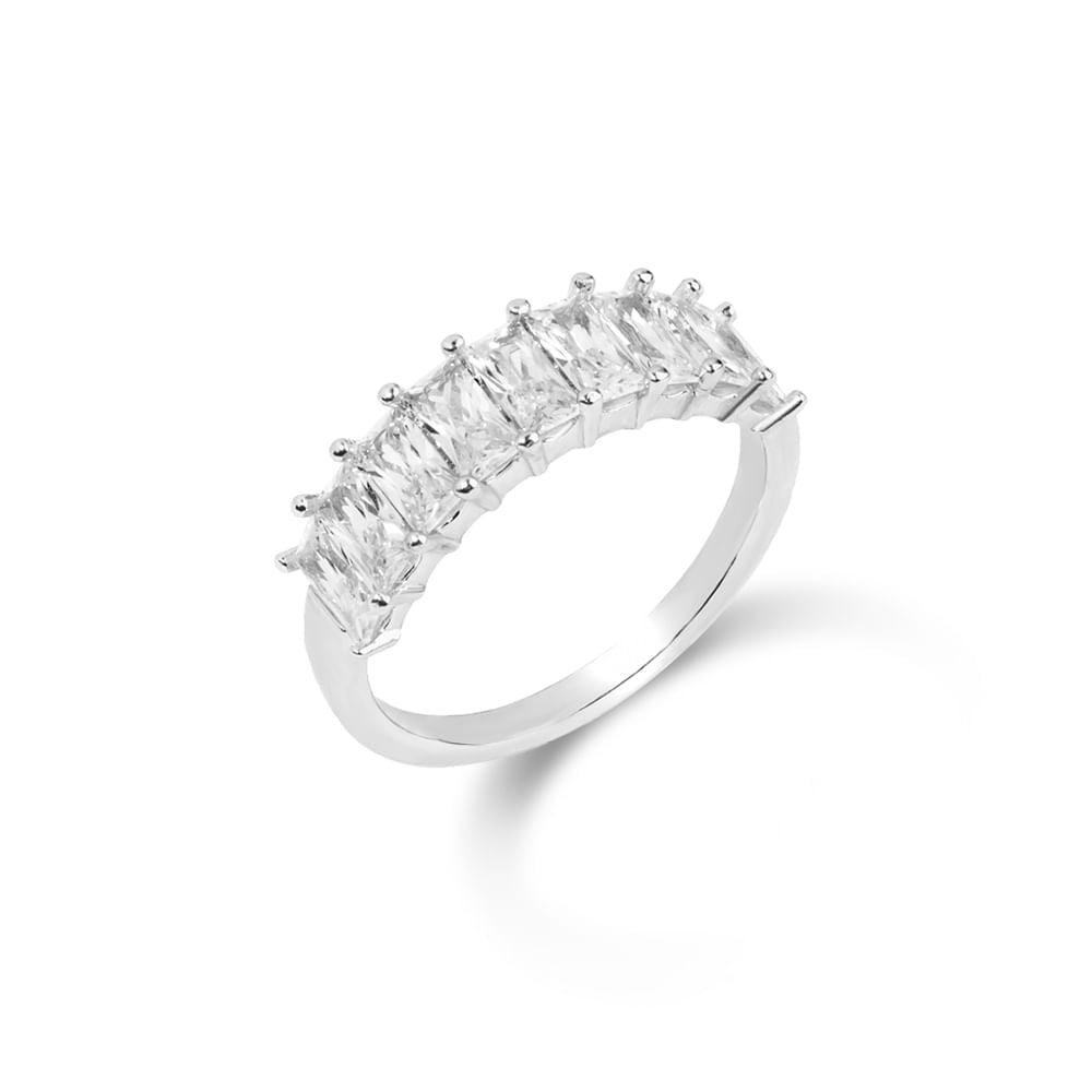 Anel Aparador Life Vivara Prata 925 Zircônias Incolores Brilhantes Feminino