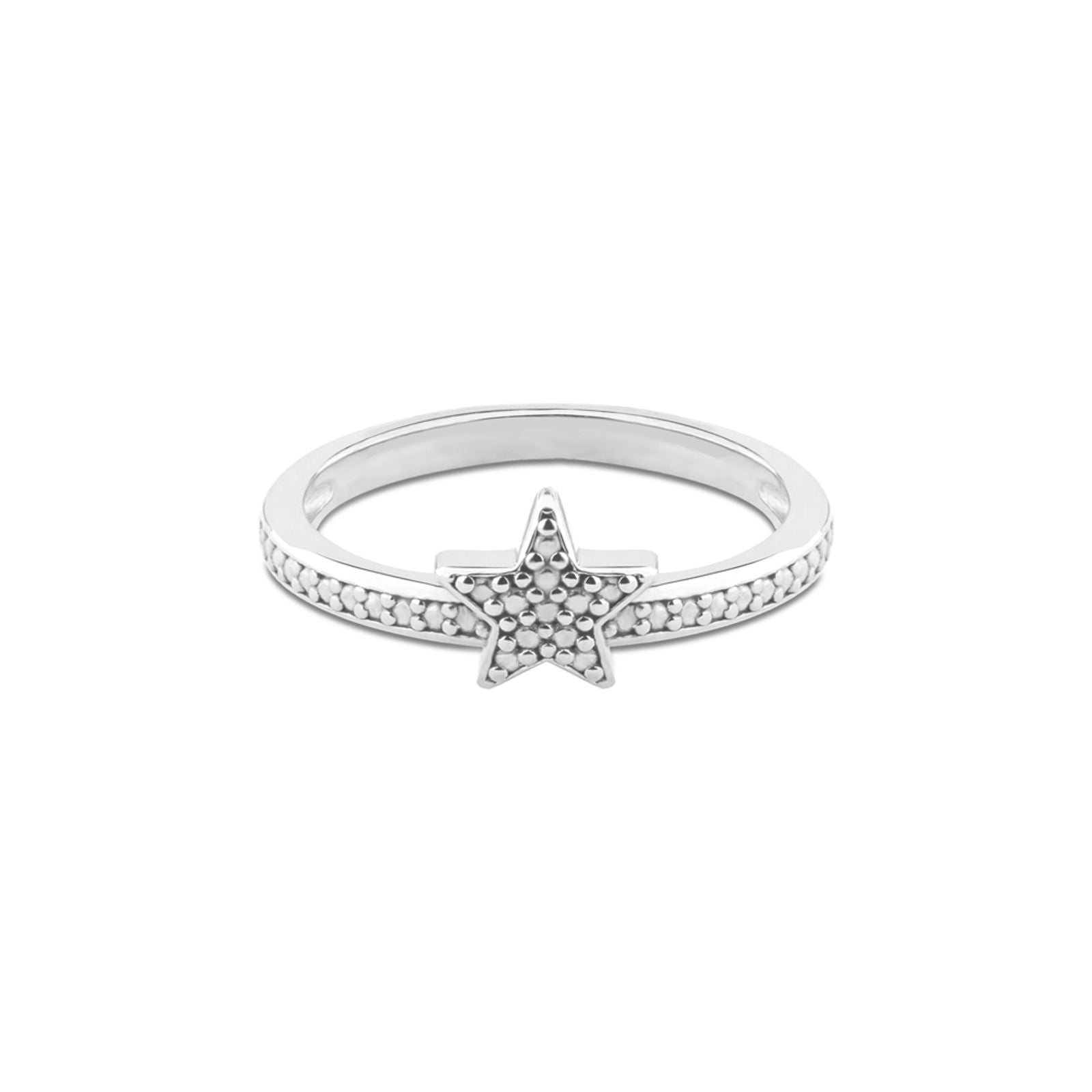 Anel Elegante Life Estrela Radiante em Prata 925, Design Delicado Brilhante