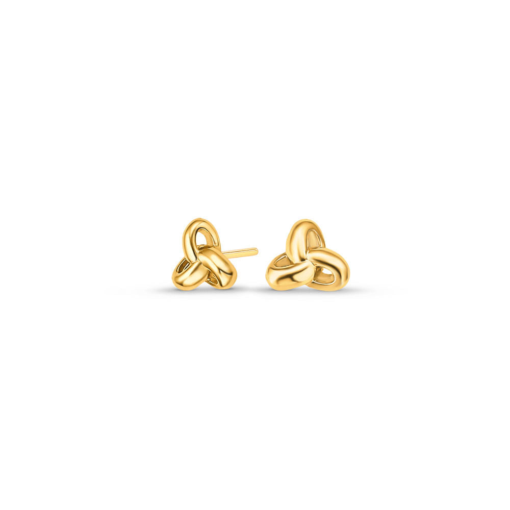 Brinco Infantil Nó Ouro Amarelo 18k Vivara Elegante Delicado Confortável Seguro