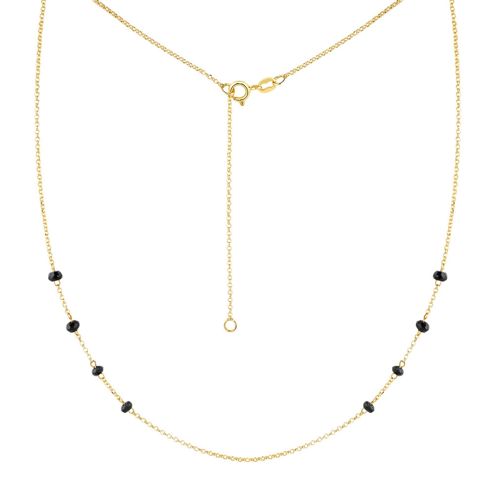 Colar Gold Stone Vivara Ouro Amarelo 18k Espinélios Brilhantes, 45cm Elegância Radiante