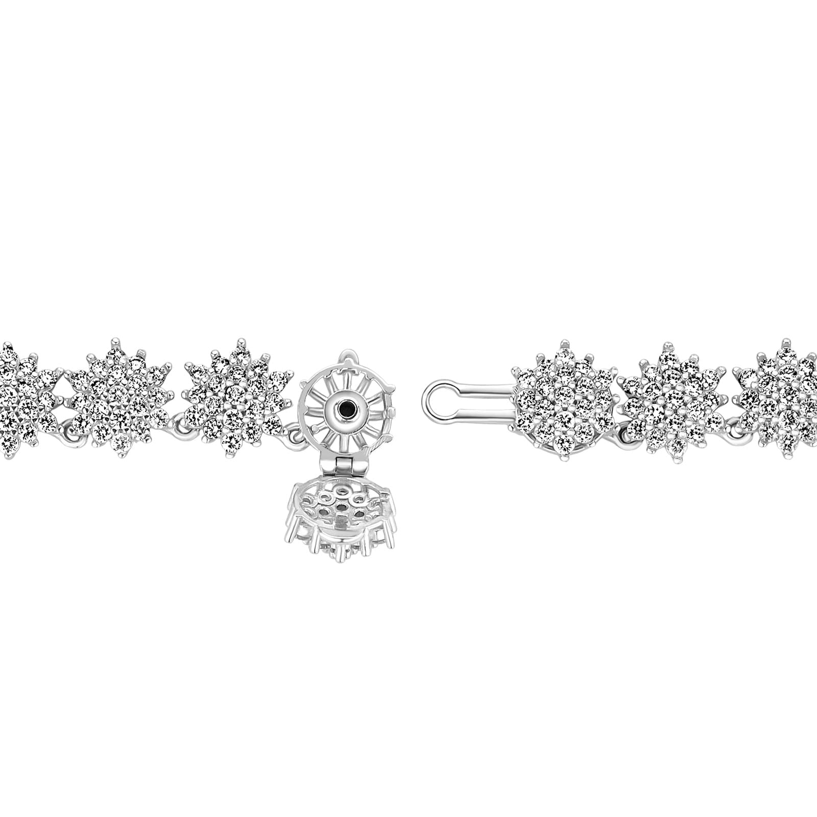 Colar Lyra II Luxuoso Ouro Branco 18k com Deslumbrantes Diamantes 13,22 Quilates