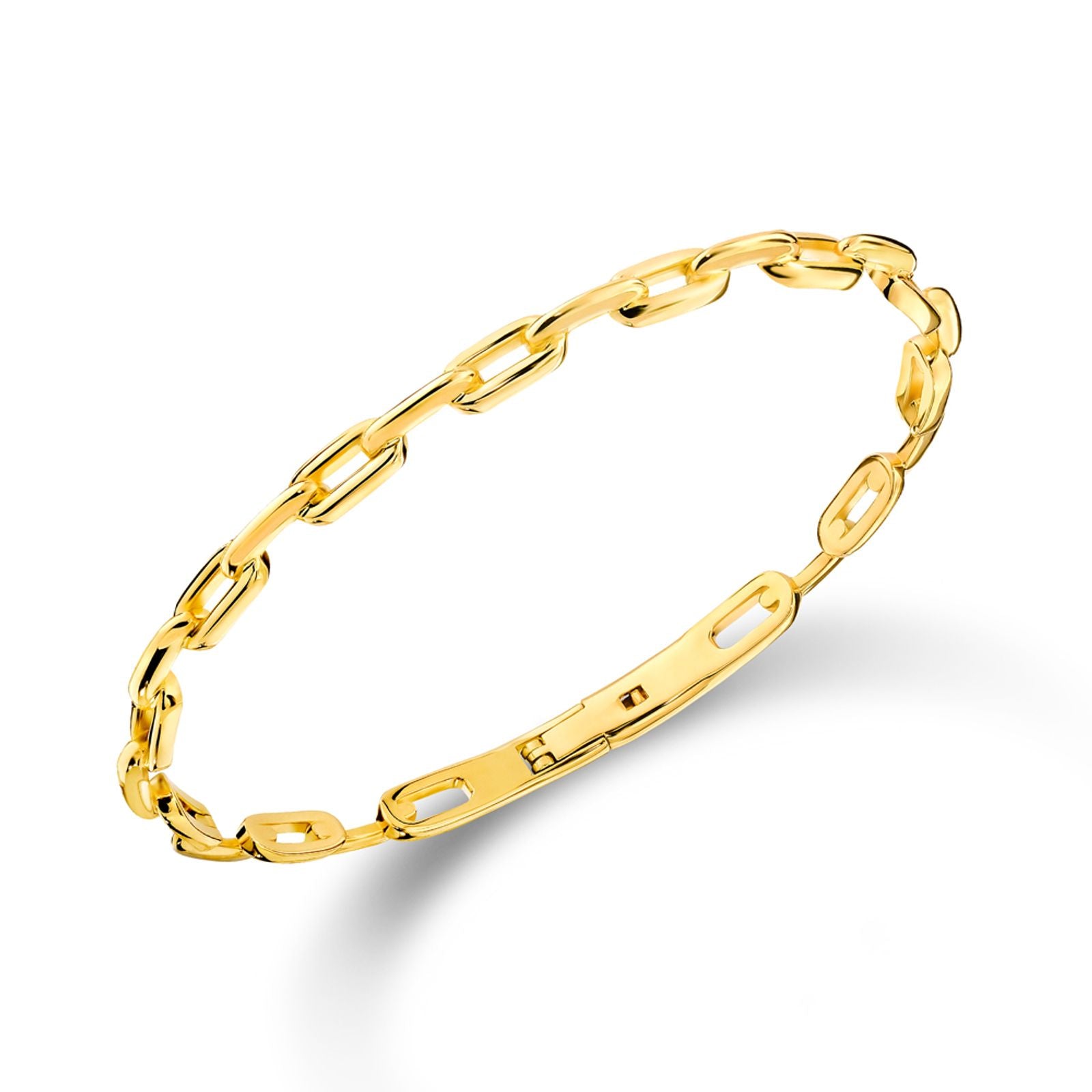 Pulseira Rígida de Luxo Chains Vivara em Ouro Amarelo 18K Original