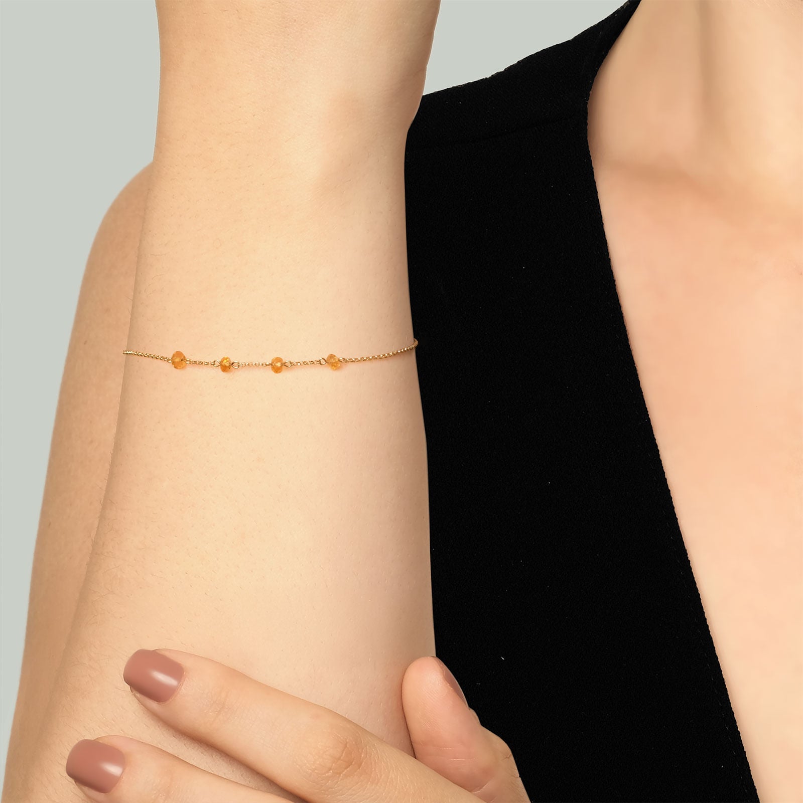 Pulseira Gold Stone Vivara Feminina Ouro Amarelo 18k Citrino Brilhante Gema Natural