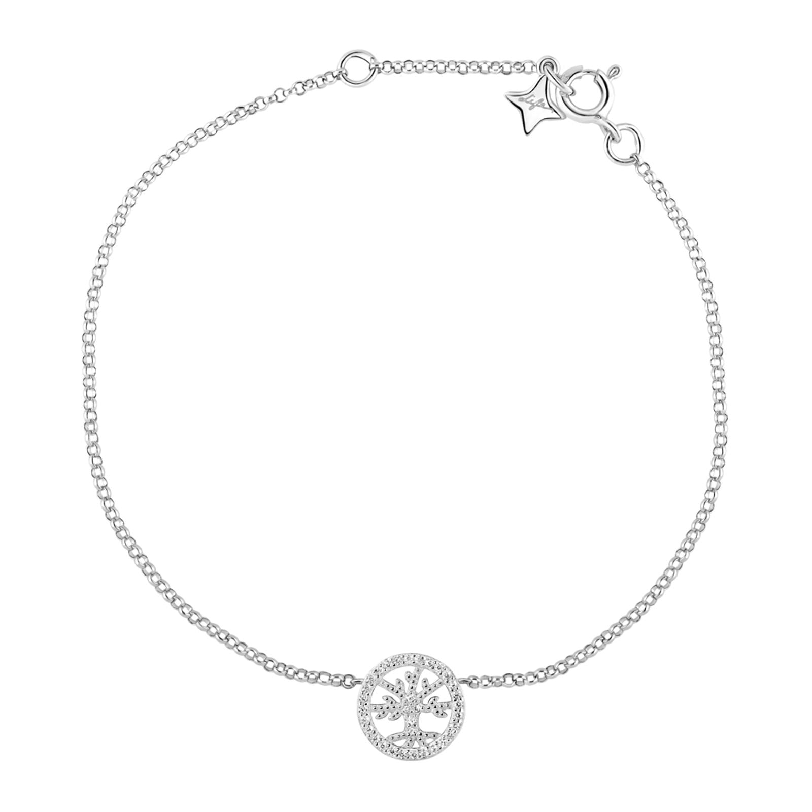 Pulseira Life Forever Árvore da Vida em Prata 925 Cravejada com Zircônias