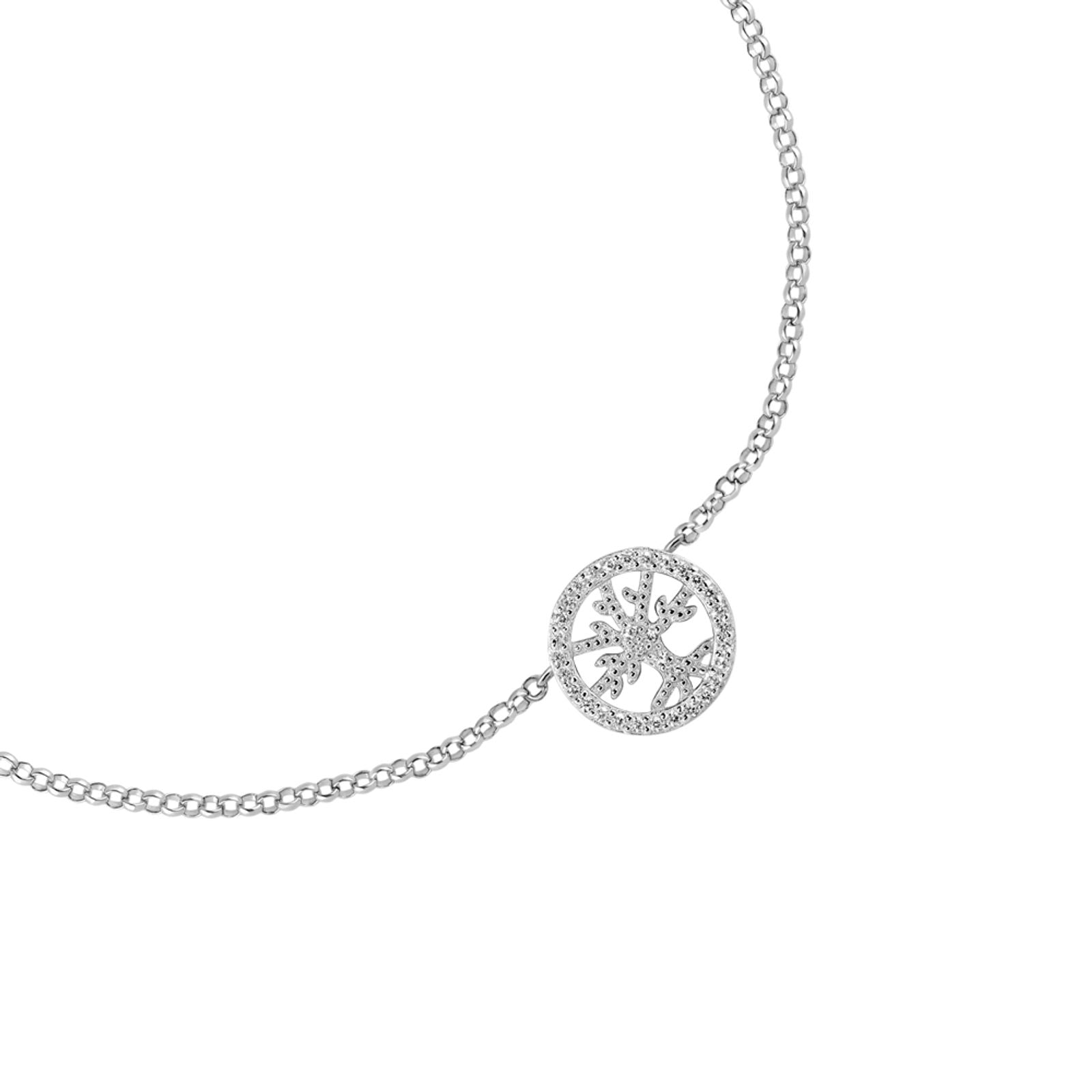 Pulseira Life Forever Árvore da Vida em Prata 925 Cravejada com Zircônias